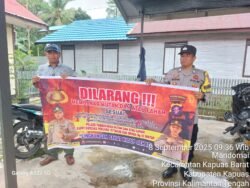 Polsek Kapuas Barat Memberikan Sosialisasi Antisipasi Karhutla Kepada Masyarakat