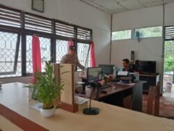 Patroli Polsek Kapuas Barat Dengan Sasaran Kantor Pos Cab. Mandomai, Guna Menghindari Gangguan Kejahatan