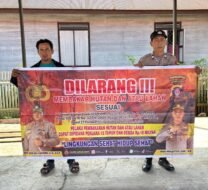 Polsek Kapuas Barat Memberikan Sosialisasi Antisipasi Karhutla Kepada Masyarakat