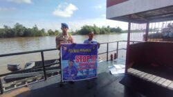 Sat Polairud Polres Sukamara Patroli Perairan DAS Jelai dan Mapam Dukung Operasi Aman Nusa I