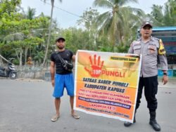Antisipasi Kegiatan Pungli Di Mandomai, Polsek Kapuas Barat Polres Kapuas Sampaikan Himbauan Saber Pungli