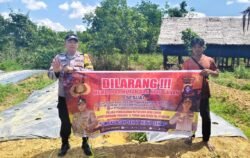 Polsek Kapuas Barat Berikan Imbauan Ke  Masyarakat Tentang Larangan Stop Membakar Lahan Dan Hutan Demi Kelestarian Alam