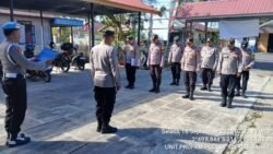 Pelaksanaan Apel Pagi Polsek Kapuas Barat Polres Kapuas