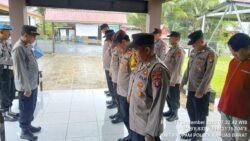 Pelaksanaan Apel Pagi Polsek Kapuas Barat Polres Kapuas