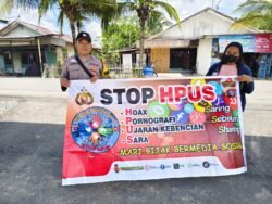 Menjaga Kamtibmas Tetap Aman, Polsek Kapuas Barat Sosialisasikan Stop Hpus Dengan Media Spanduk