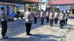 Pelaksanaan Apel Pagi Polsek Kapuas Barat Polres Kapuas