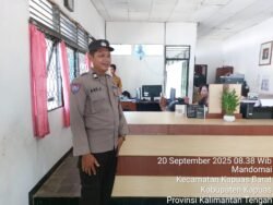 Antisipasi Gangguan Kamtibmas Di Wilkum Polsek Kapuas barat, Personil Polsek Kapuas Barat Patroli Obyek Vital