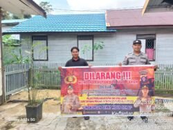 Polsek Kapuas Barat Memberikan Sosialisasi Antisipasi Karhutla Kepada Masyarakat
