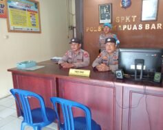 Pengaman Mako Dan Pelayanan Ke Masyarakat Merupakan Tugas Yang Di Lakukan Personil polsek Kapuas Barat