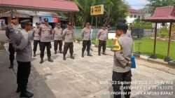Pelaksanaan Apel Pagi Polsek Kapuas Barat Polres Kapuas