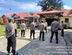 Pelaksanaan Apel Pagi Polsek Kapuas Barat Polres Kapuas