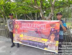 Polsek Kapuas Barat Memberikan Sosialisasi Antisipasi Karhutla Kepada Masyarakat