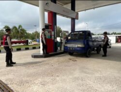 Patroli Sat Samapta Jaga Kamtibmas di SPBU Jalan Tjilik Riwut