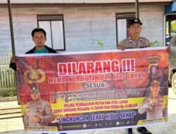 Polsek Kapuas Barat Memberikan Sosialisasi Antisipasi Karhutla Kepada Masyarakat