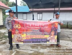 Cegah Kebakaran Hutan dan Lahan Personil (Karhutla) Polsek Kapuas Barat Lakukan Sosialisasi Di Sekitar Masyarakat