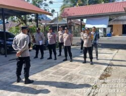 Sebelum melaksanakan Tugas, Personil Polsek Kapuas Barat Gelar Apel Pagi