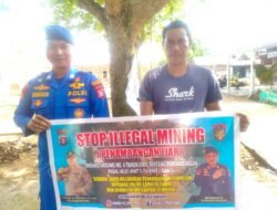 Satpolairud Polres Kapuas Laksanakan Patroli Perairan, Beri Imbauan Stop Penambangan Liar Di DAS Kapuas