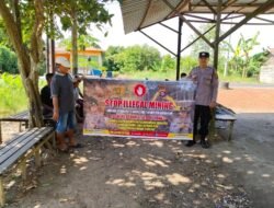 PERSONEL POLSEK PULAU PETAK LAKSANAKAN SOSIALISASI ILEGAL MINING KE MASYARAKAT GUNA PENCEGAHAN TAMBANG LIAR DI WILAYAH KECAMATAN PULAU PETAK