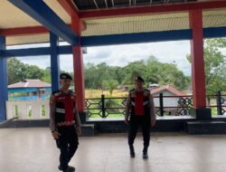 Patroli Obyek Vital, Samapta Polres Murung Raya Sasar Dermaga Putri Sikan Puruk Cahu