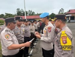 Pimpin Apel Pagi, Wakapolres Murung Raya Cek Langsung Kehadiran Personel
