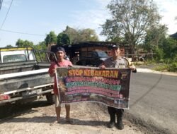 Personel Polsek Dusun Selatan Terus Melakukan Sosialisasi Larangan Karhutla Dengan Warga
