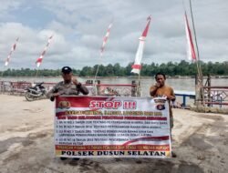 Cegah Penambangan Ilegal, Polsek Dusun Selatan Gencar Beri Imbauan Dengan Warga Masyarakat