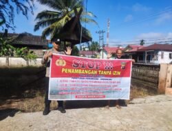 Antisipasi Penambangan Tanpa Izin, Personel Polsek Dusut Berikan Imbauan Dengan Warga