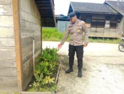 Polsek Kapuas Tengah laksanakan kegiatan Pengecekan Pemanfaatan lahan di Pekarangan Desa Pujon