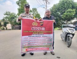 Antisipasi Penambangan Ilegal, Polsek Karau Kuala Berikan Imbauan Dengan Warga