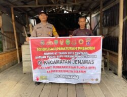 Cegah Pungli, Personel Polsek Jenamas Gencar Imbau Warga Masyarakat