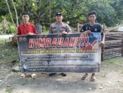 Cegah Karhutla, Personel Polsek GB Awai Gencar Berikan Imbauan Terkait Larangan Karhutla