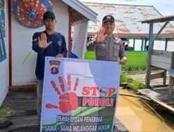 Personel Polsek Dusut Sosialisasikan Perpres Nomor 87 Tahun 2016 Tentang Saber Pungli