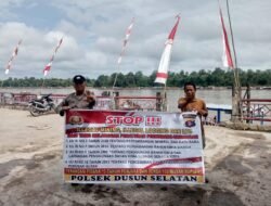 Cegah Penambangan Ilegal, Polsek Dusun Selatan Gencar Beri Imbauan Dengan Masyarakat