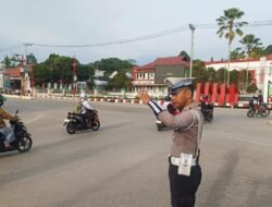 Satuan Laluintas Polres Murung Raya Giatkan Gatur Pagi Rutin Di Jam Padat Lalu Lintas