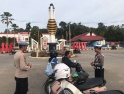 Satlantas Polres Murung Raya Tegur Tegas Pengendara Motor Tidak Pakai Helm