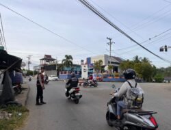 Samapta Polres Murung Raya Jaga Kamtibmas Di Jalan Raya Pusat Kota Puruk Cahu
