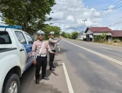 Antisipasi Lakalantas, Satlantas Polres Kapuas Pantau Arus Lalu Lintas Lingkar Luar Kota