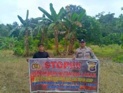 Antisipasi Karhutla, Personel Polsek Dusun Utara Gencar Beri Imbauan Kepada Warga Masyarakat