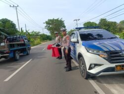 Antisipasi Lakalantas, Satlantas Polres Kapuas Pantau Arus Lalu Lintas Lingkar Luar Kota