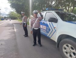 Antisipasi Lakalantas, Satlantas Polres Kapuas Pantau Arus Lalu Lintas Lingkar Luar Kota