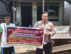 Bhabinkamtibmas Muara Maruwei Sosialisasi Larangan Karhutla