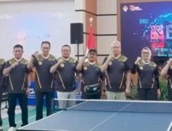 HUT BPK ke-79, Dirut Bank Kalbar Ikuti Pertandingan Tenis Meja Antar Pimpinan Instansi