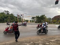 Samapta Polres Murung Raya Jaga Harkamtibmas Di Pusat Kota dan Jalan Raya