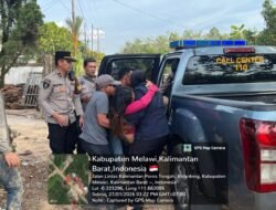 Aksi Humanis Polwan Polres Melawi, Brigpol Novi Supriyanti Sigap Gendong Korban Laka ke Puskesmas