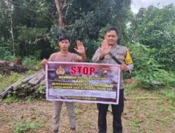 Bhabinkamtibmas Sosialisasi Larangan Aksi Karhutla Ke Warga Datah Kotou Tanah Siang Selatan