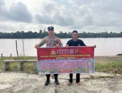 Personel Polsek Dushil Gencar Sampaikan Terkait Larangan Penambangan Tanpa Izin Dengan Warga