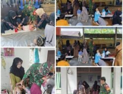 Babinsa Koramil Batang Alai Selatan Dampingi Kegiatan Posyandu Kasih Ibu