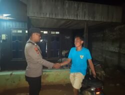 Personil Piket Polsek Permata Kecubung Tingkatkan Patroli Desa