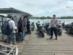 Polsek Kapuas Barat Gelar Patroli Rutin di Penyeberangan Fery