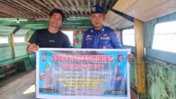 Satpolairud Polres Kapuas Laksanakan Patroli Perairan, Beri Imbauan Stop Penambangan Liar Di DAS Kapuas